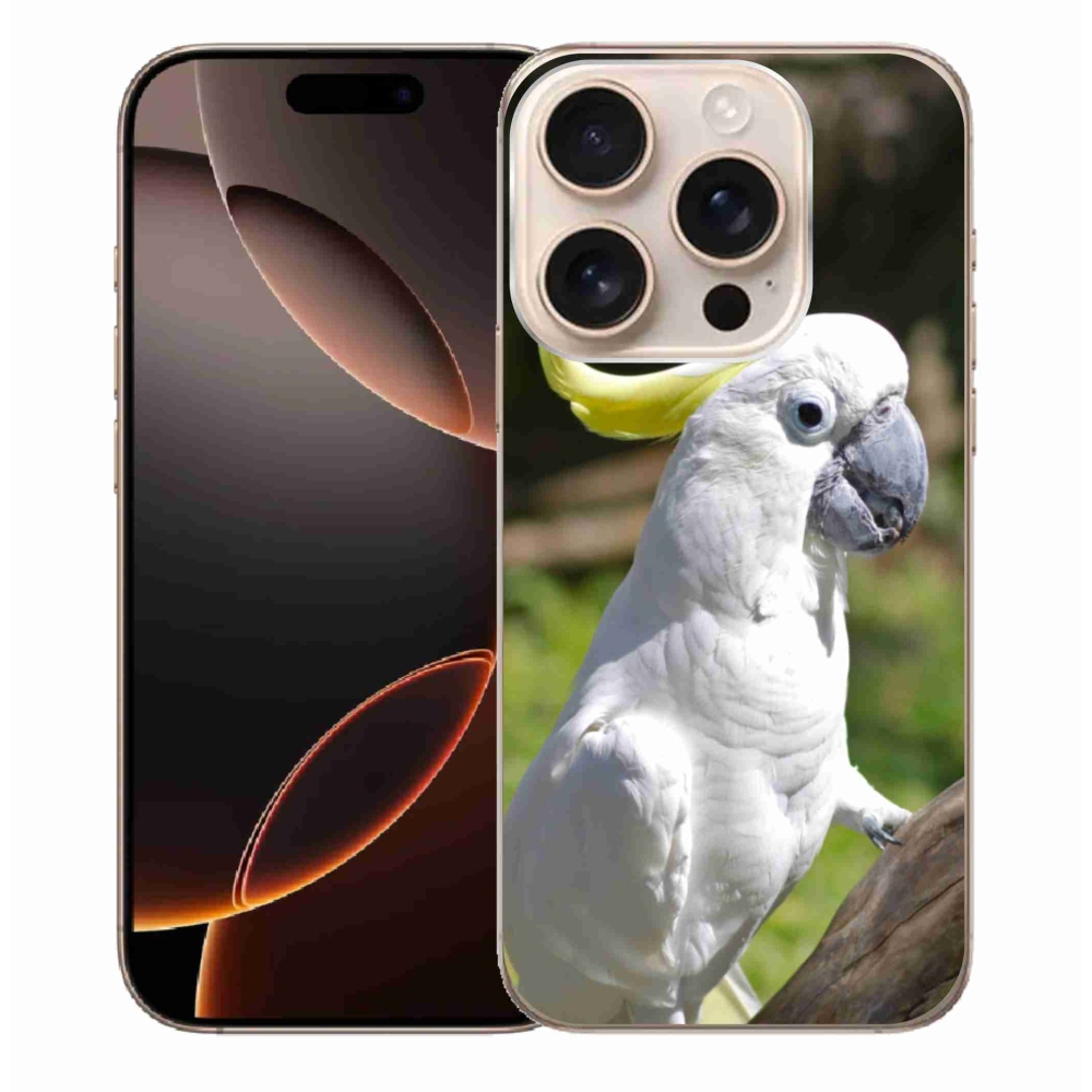 Gélový kryt mmCase na iPhone 16 Pro Max - papagáj kakadu 2