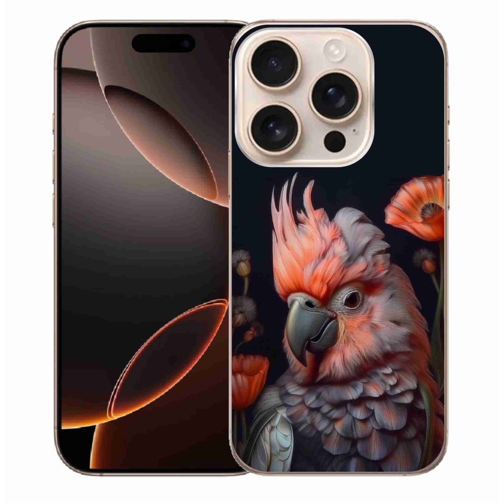 Gélový kryt mmCase na iPhone 16 Pro Max - papagáj kakadu vo farbách