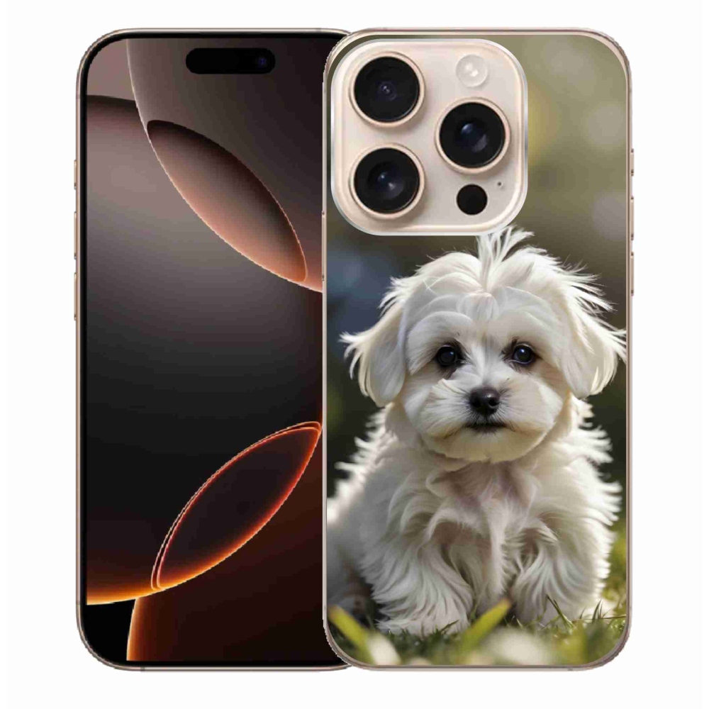 Gélový kryt mmCase na iPhone 16 Pro Max - roztomilý maltézsky psík