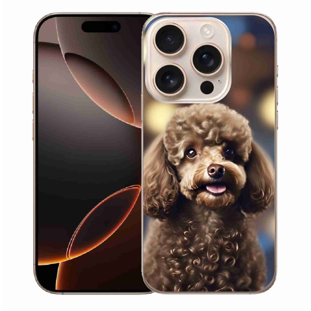 Gélový kryt mmCase na iPhone 16 Pro Max - roztomilý pudel