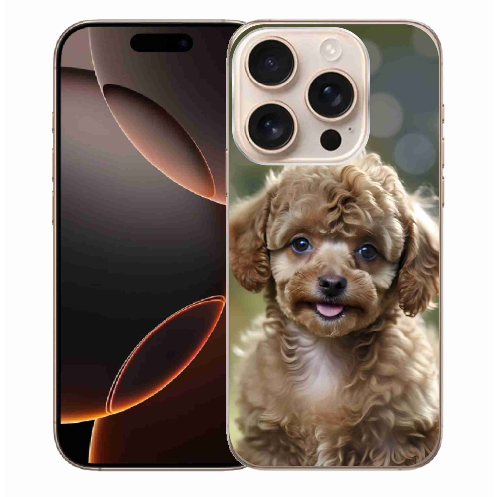 Gélový kryt mmCase na iPhone 16 Pro Max - roztomilý pudel