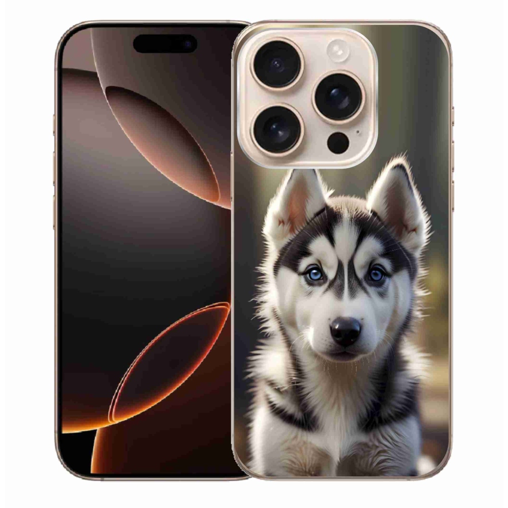 Gélový kryt mmCase na iPhone 16 Pro Max - roztomilý sibírsky husky