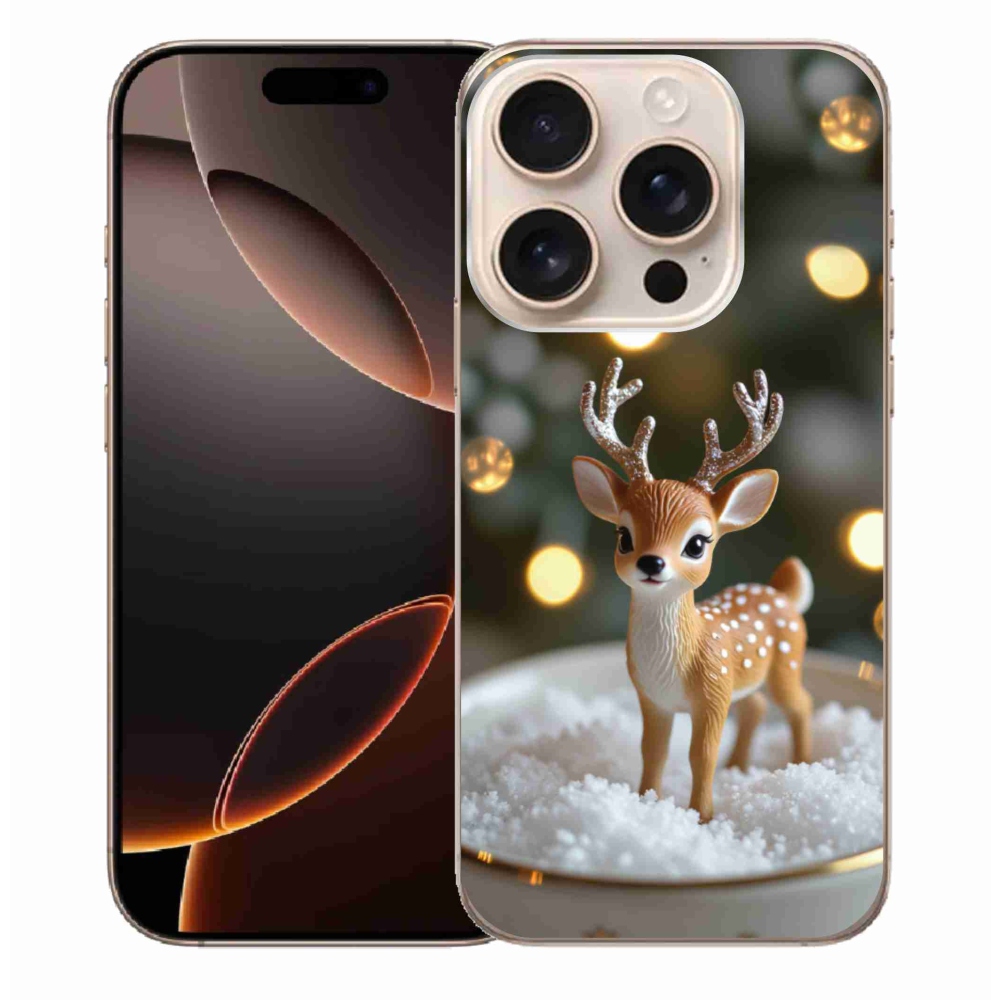 Gélový kryt mmCase na iPhone 16 Pro Max - roztomilý vianočný jeleň
