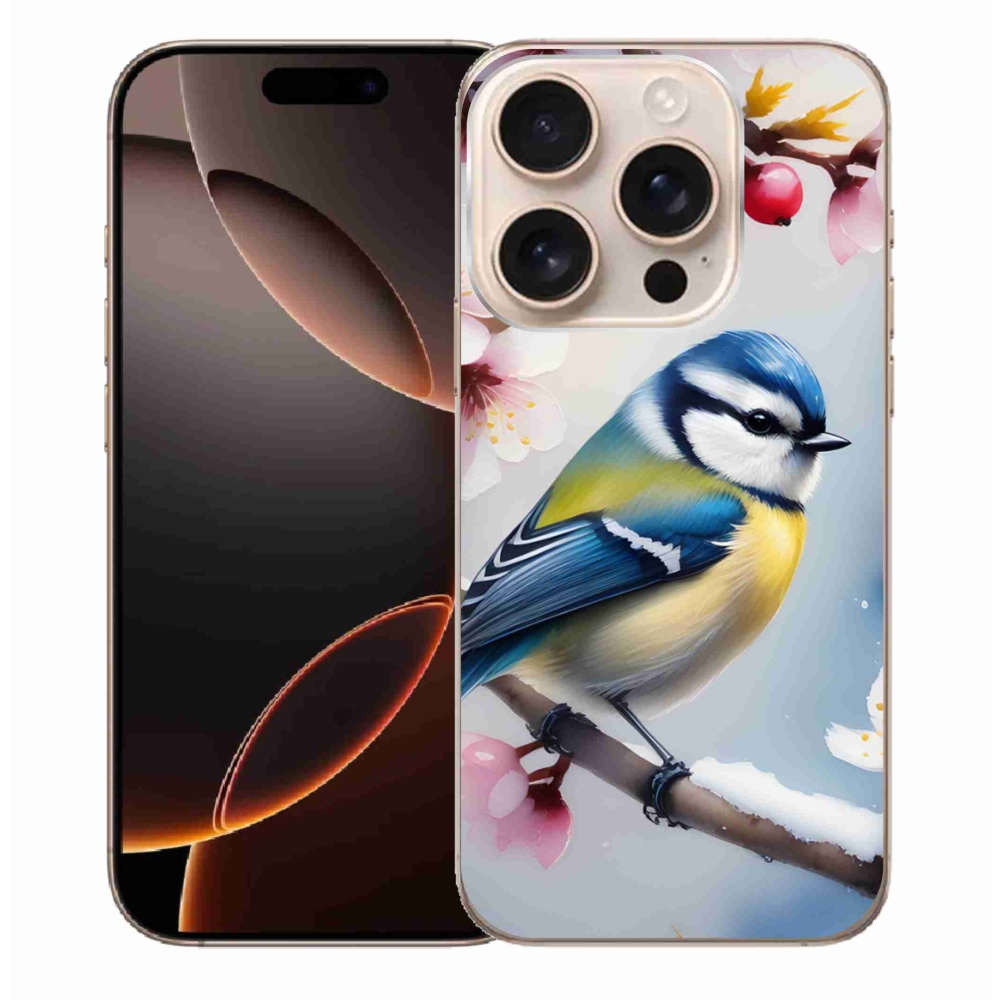 Gélový kryt mmCase na iPhone 16 Pro Max - sýkorka