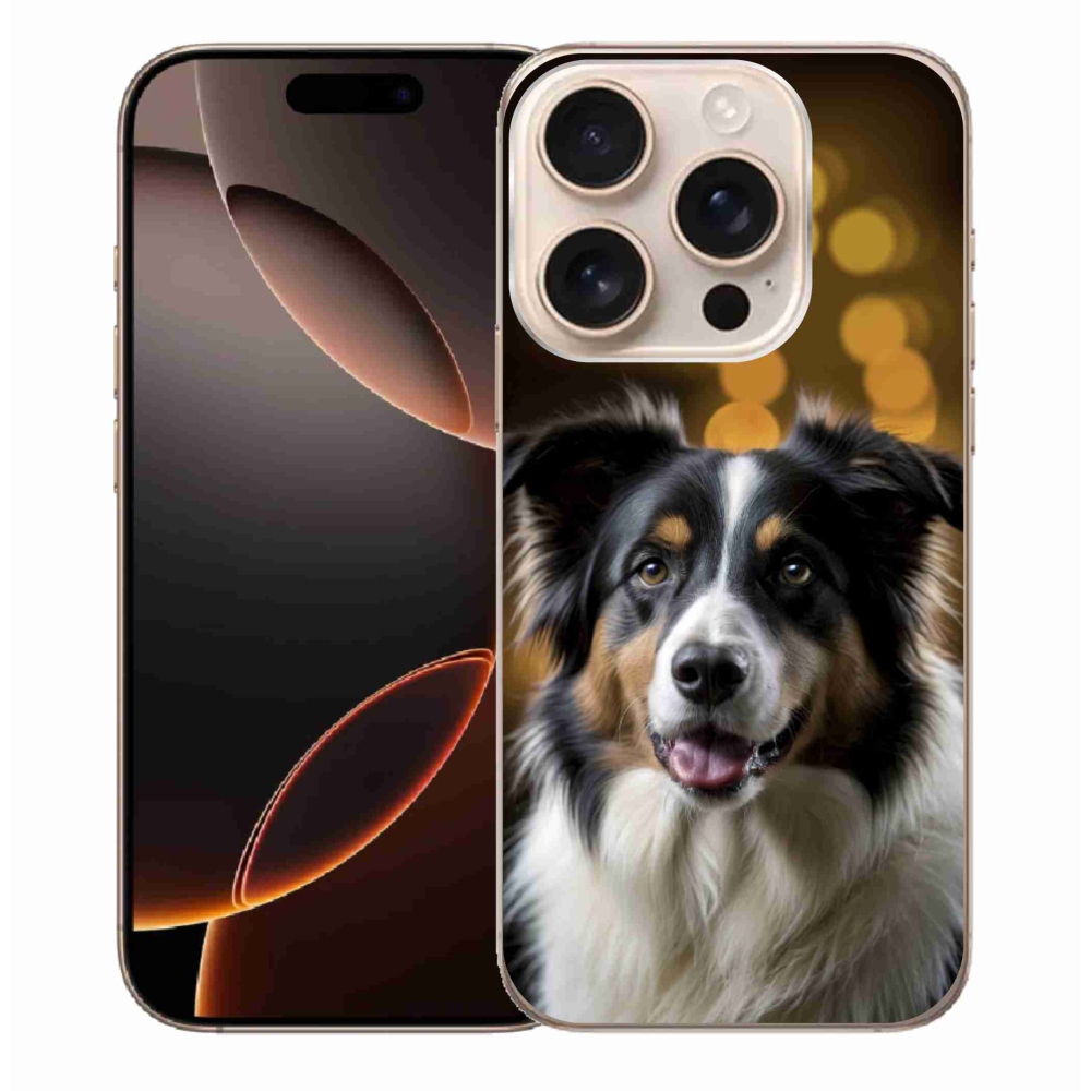 Gélový kryt mmCase na iPhone 16 Pro Max - usmievavý austrálsky ovčiak
