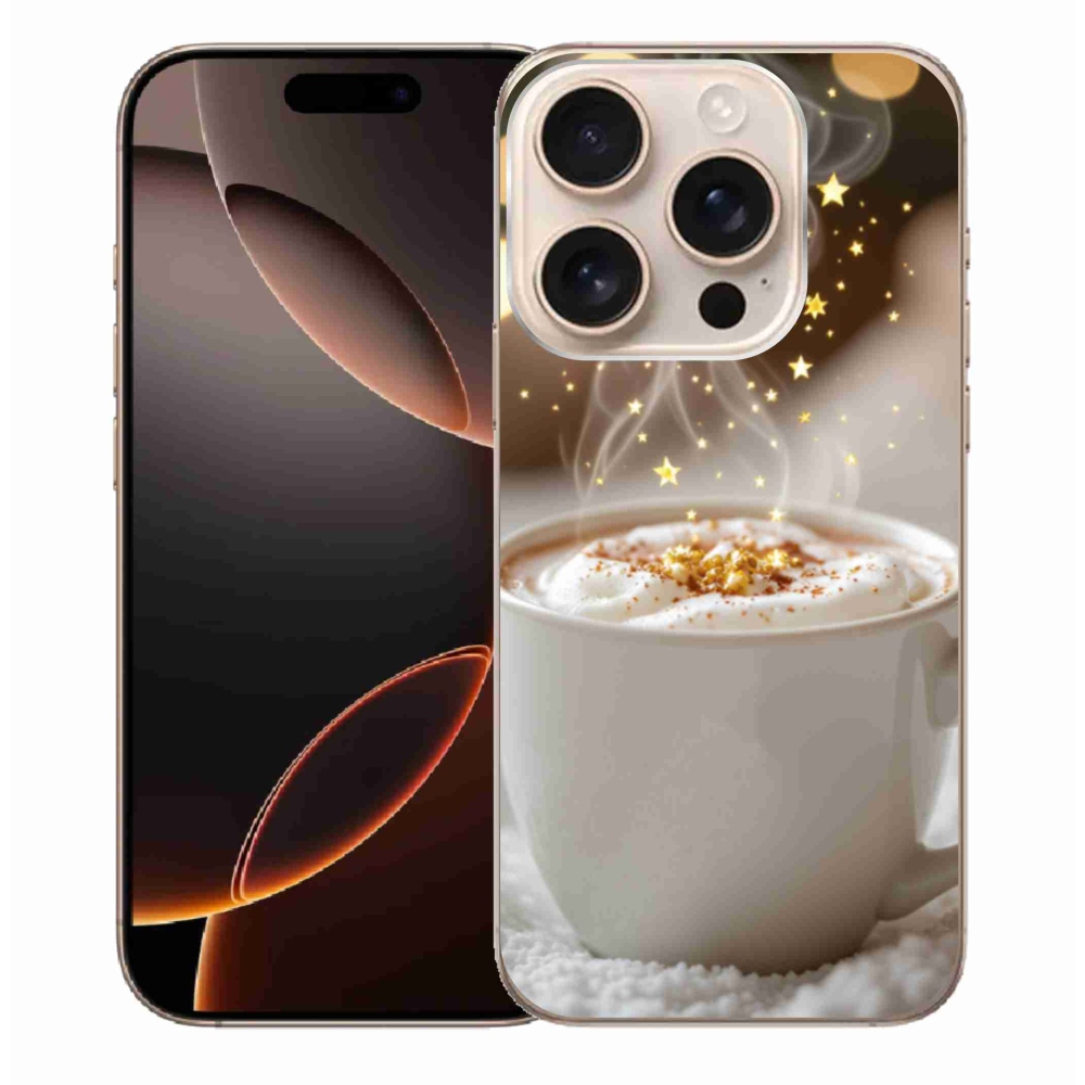 Gélový kryt mmCase na iPhone 16 Pro Max - vianočný horúci nápoj