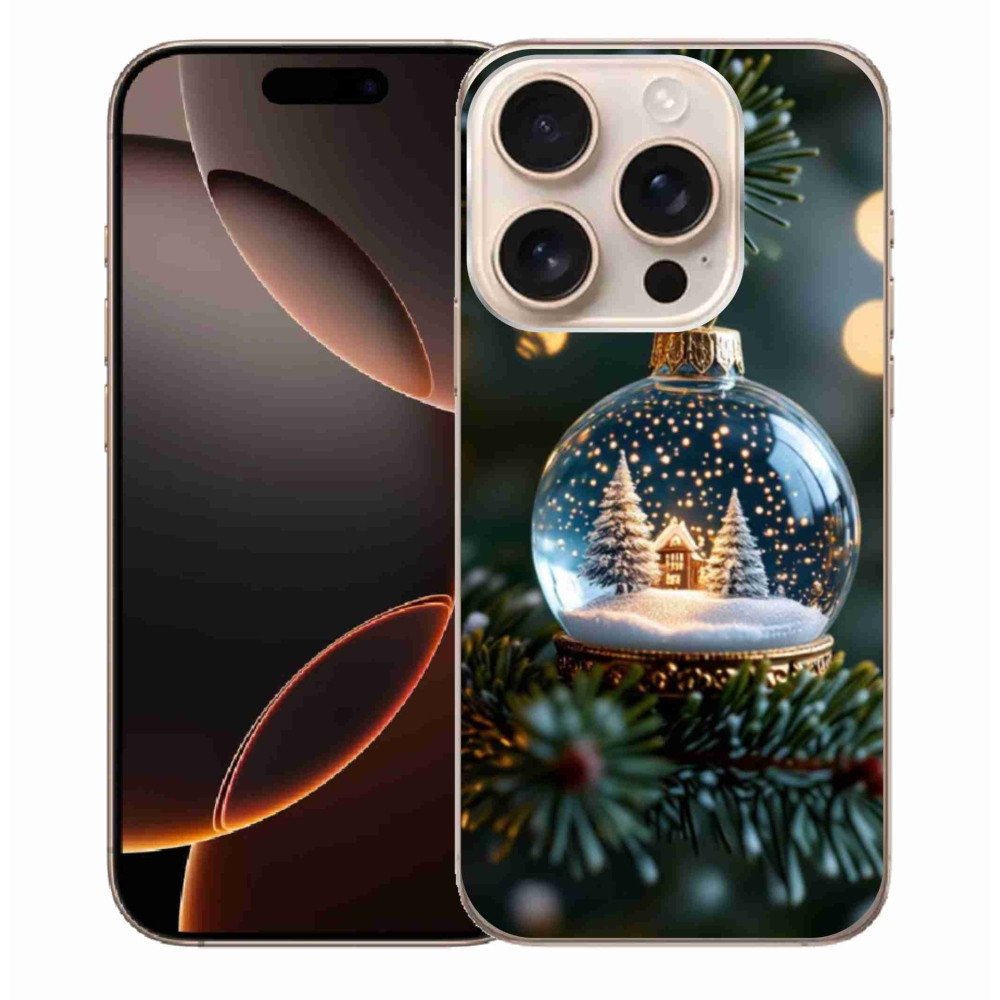 Gélový kryt mmCase na iPhone 16 Pro Max - vianočné gule 2