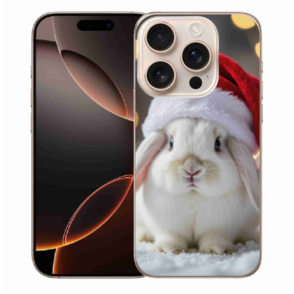 Gélový kryt mmCase na iPhone 16 Pro Max - vianočný králik