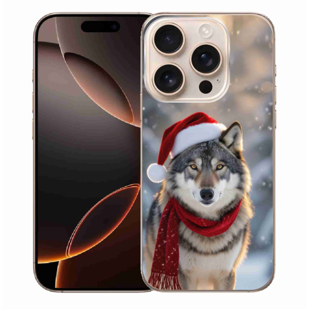Gélový kryt mmCase na iPhone 16 Pro Max - vianočný vlk