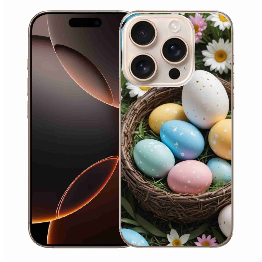 Gélový kryt mmCase na iPhone 16 Pro Max - veľkonočné vajíčka 2