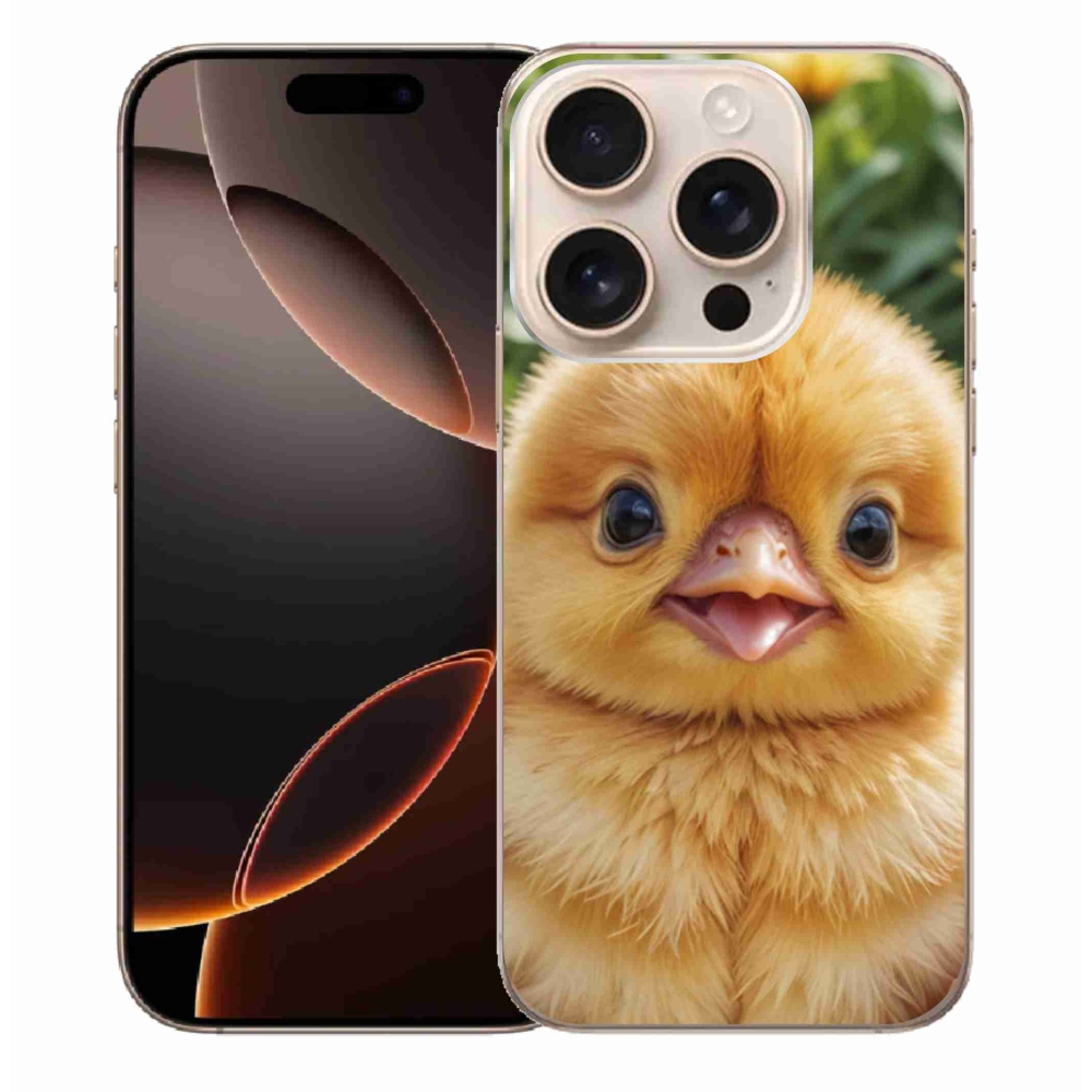 Gélový kryt mmCase na iPhone 16 Pro Max - veselé kuriatko