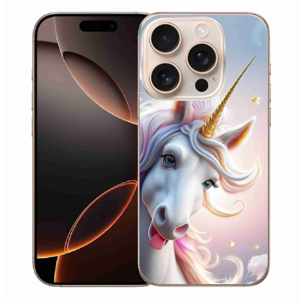 Gélový kryt mmCase na iPhone 16 Pro Max - veselý jednorožec