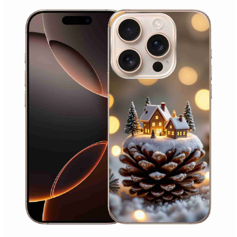 Gélový kryt mmCase na iPhone 16 Pro Max - zimná dedinka