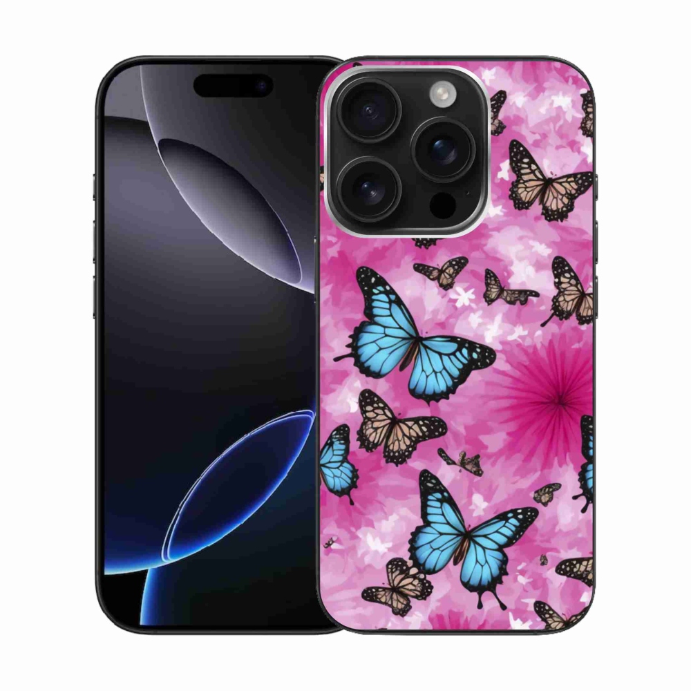 Gélový kryt mmCase na iPhone 16 Pro - motýlia záhrada