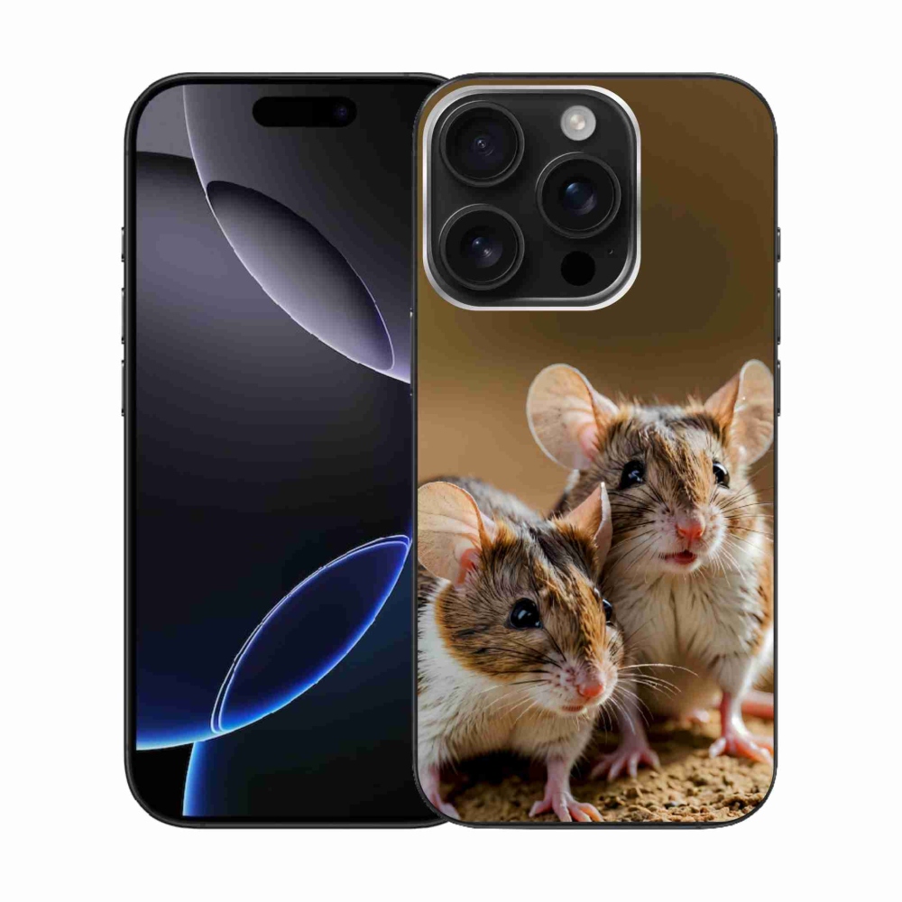 Gélový kryt mmCase na iPhone 16 Pro - myší duo