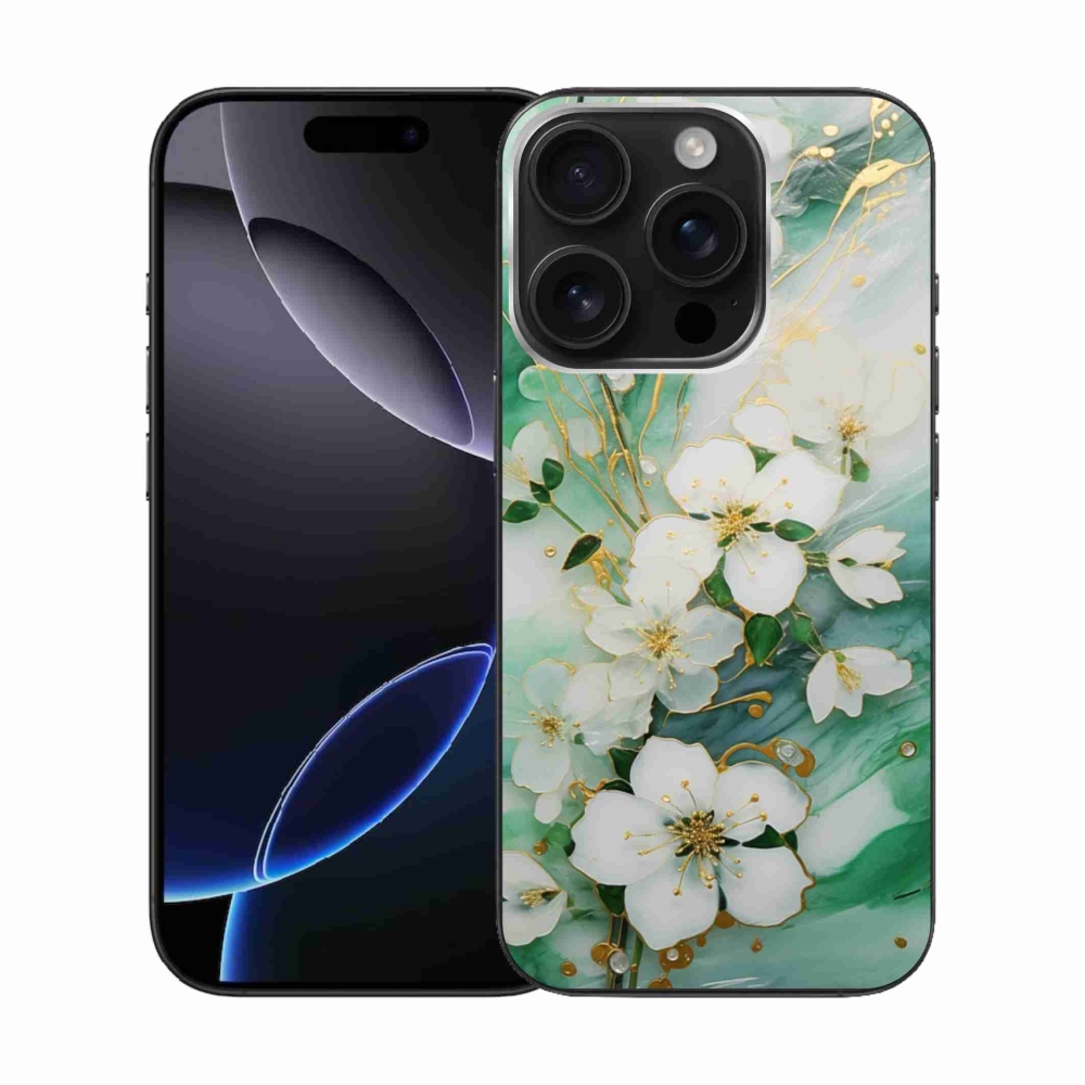 Gélový kryt mmCase na iPhone 16 Pro - nežné kvety