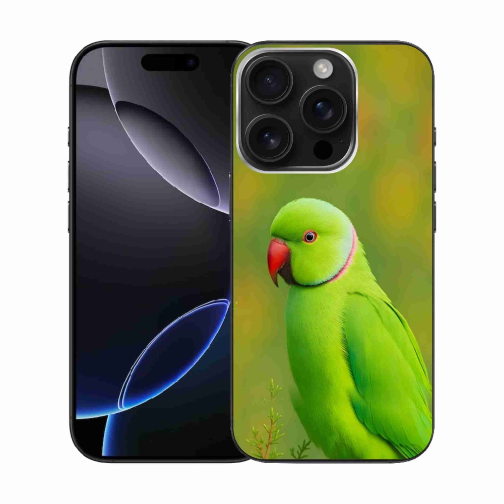 Gélový kryt mmCase na iPhone 16 Pro - papagáj alexander 2