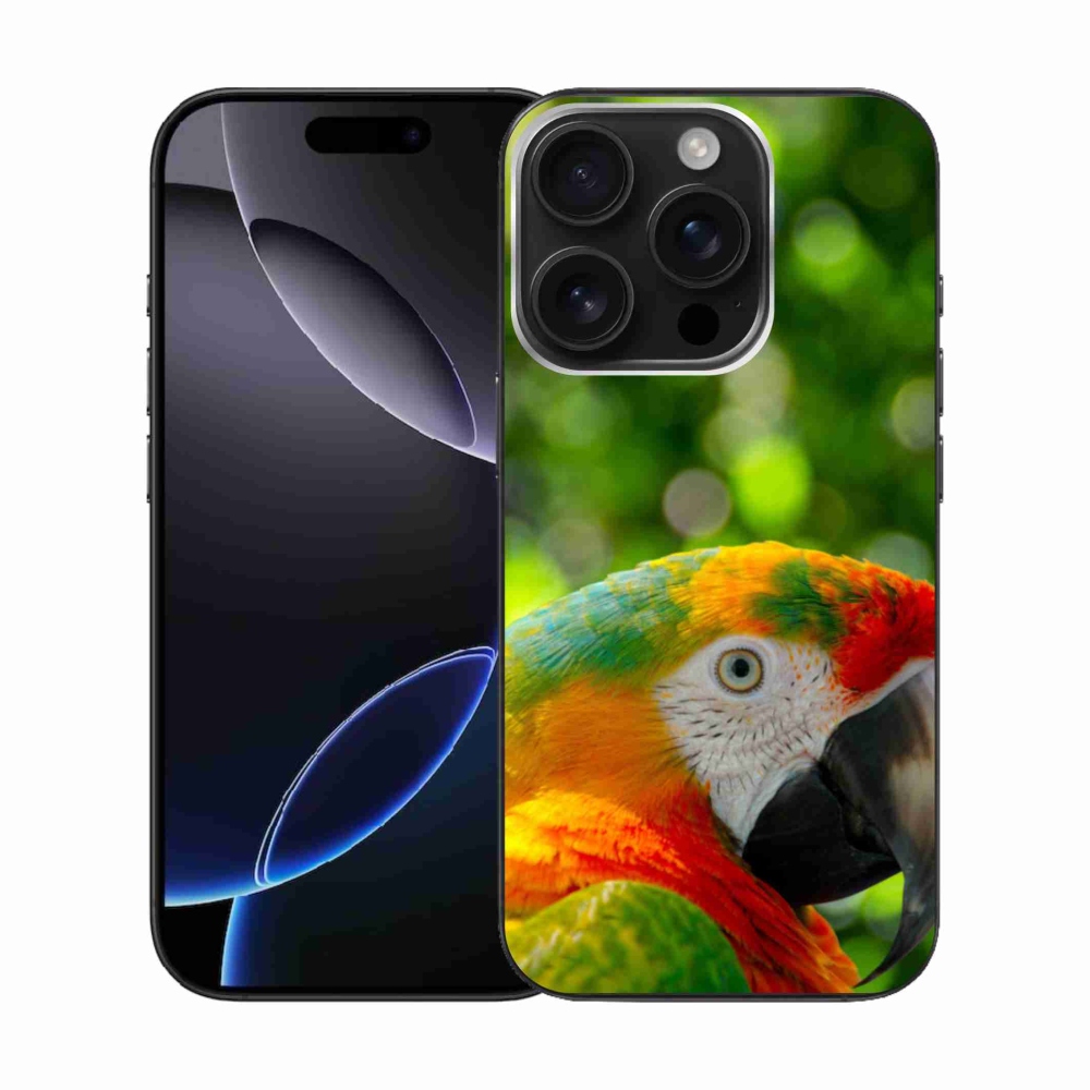 Gélový kryt mmCase na iPhone 16 Pro - papagáj ara 3