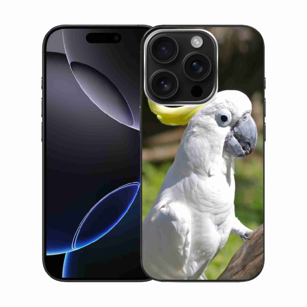Gélový kryt mmCase na iPhone 16 Pro - papagáj kakadu 2