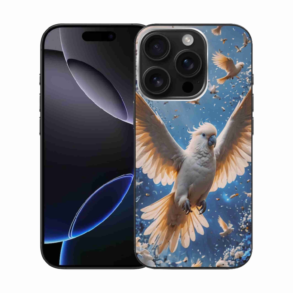 Gélový kryt mmCase na iPhone 16 Pro - papagáj kakadu