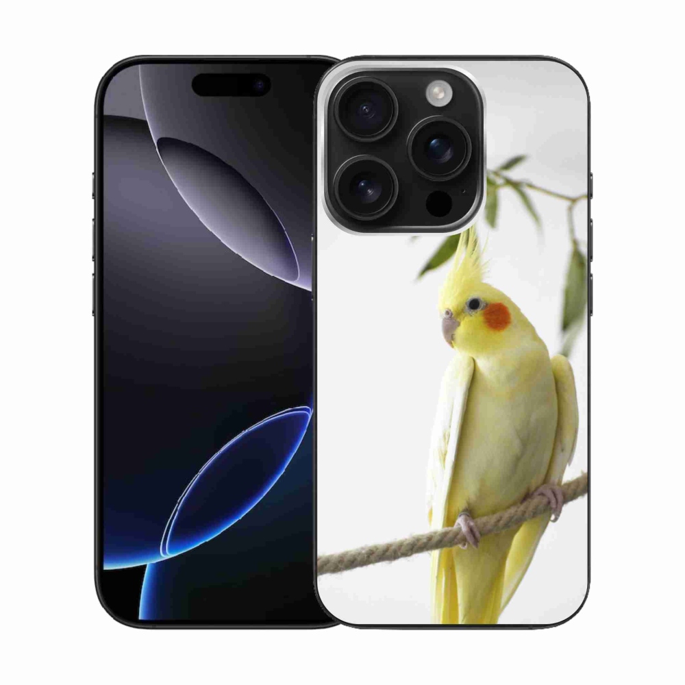 Gélový kryt mmCase na iPhone 16 Pro - papagáj korela chocholatá