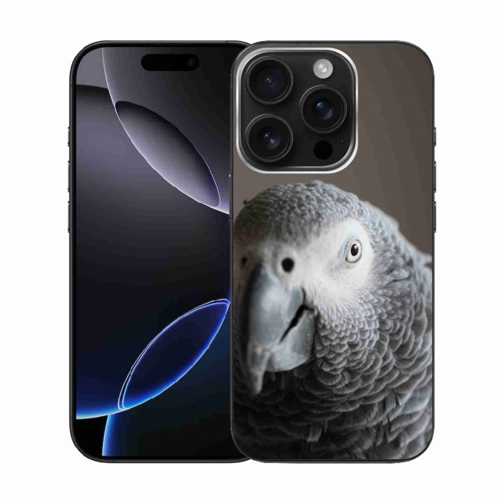 Gélový kryt mmCase na iPhone 16 Pro - papagáj žako 2