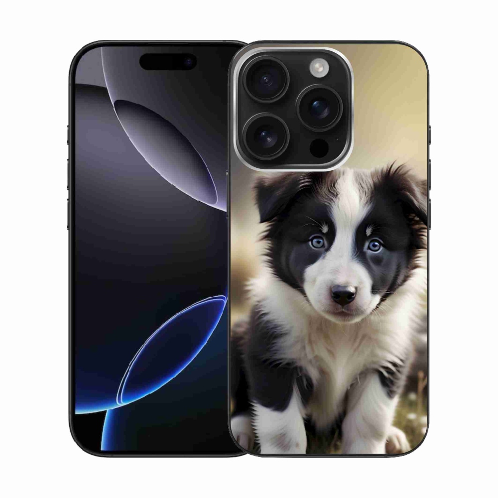 Gélový kryt mmCase na iPhone 16 Pro - roztomilá border kólia