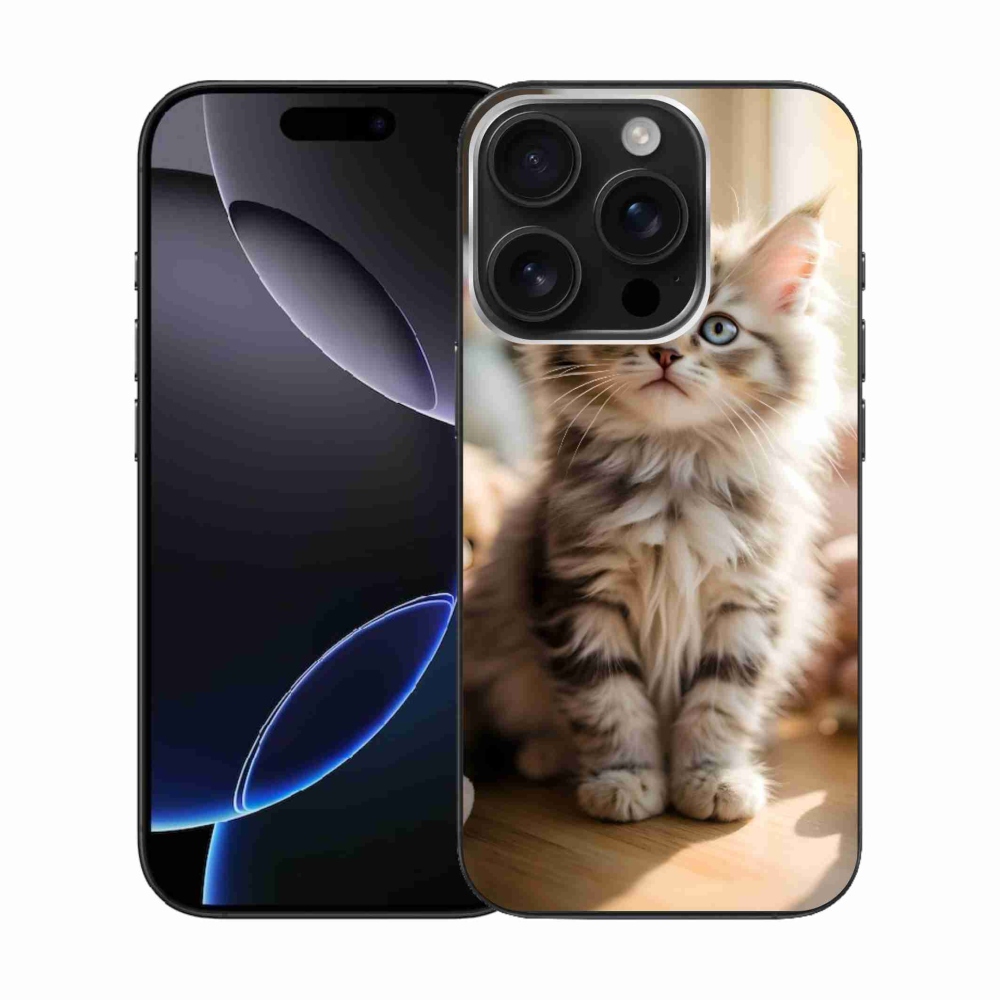 Gélový kryt mmCase na iPhone 16 Pro - roztomilé mačiatko 10