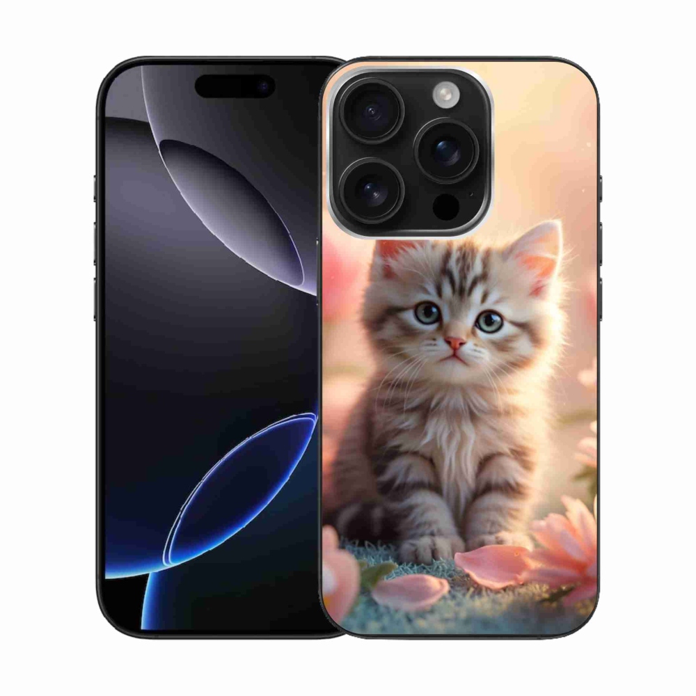 Gélový kryt mmCase na iPhone 16 Pro - roztomilé mačiatko 8
