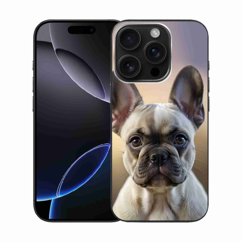 Gélový kryt mmCase na iPhone 16 Pro - roztomilý francúzsky buldoček