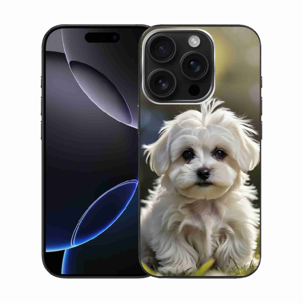 Gélový kryt mmCase na iPhone 16 Pro - roztomilý maltézsky psík