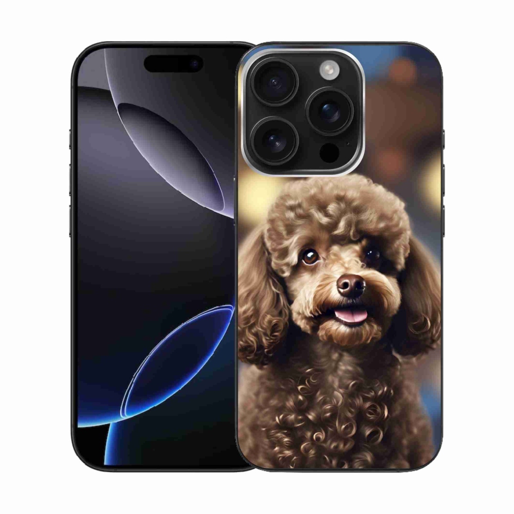 Gélový kryt mmCase na iPhone 16 Pro - roztomilý pudel