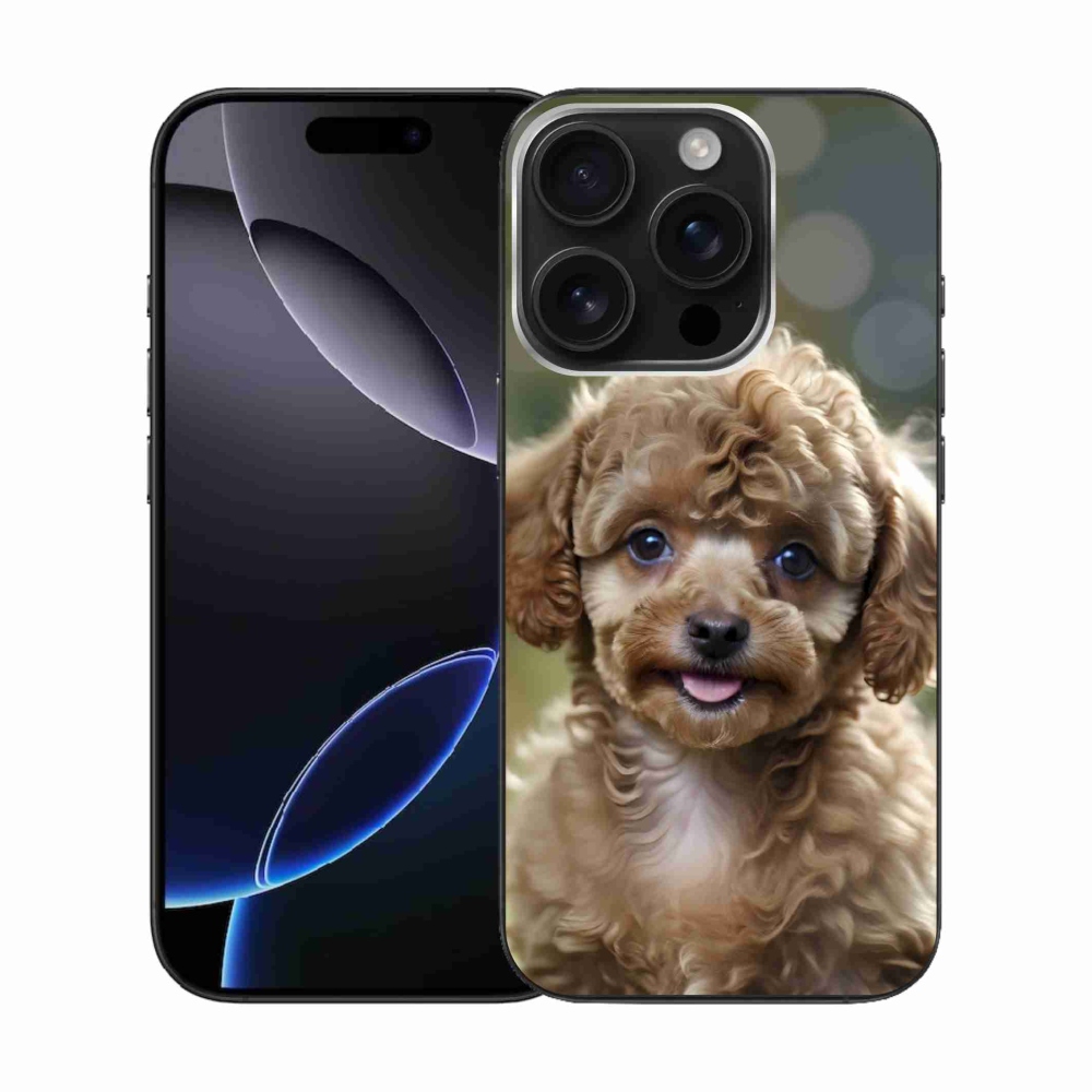 Gélový kryt mmCase na iPhone 16 Pro - roztomilý pudel