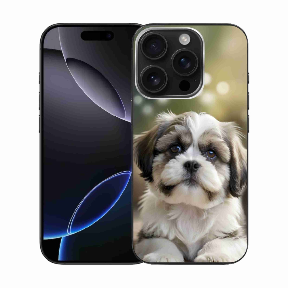 Gélový kryt mmCase na iPhone 16 Pro - roztomilý shih-tzu