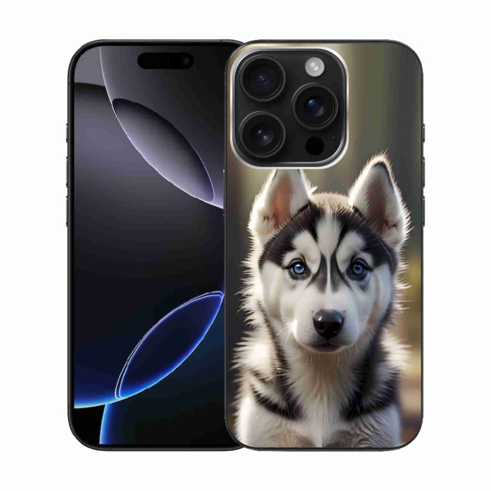 Gélový kryt mmCase na iPhone 16 Pro - roztomilý sibírsky husky