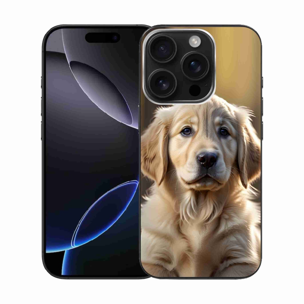 Gélový kryt mmCase na iPhone 16 Pro - roztomilý zlatý retriever