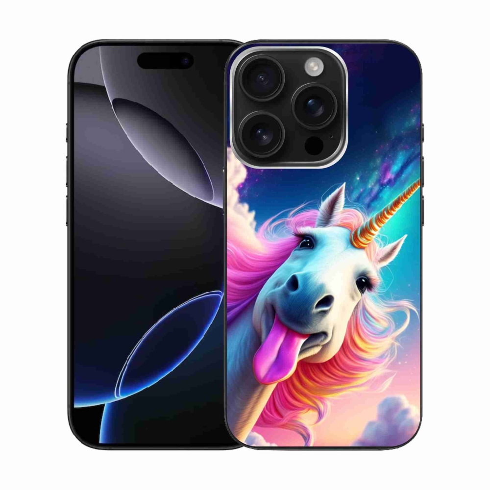 Gélový kryt mmCase na iPhone 16 Pro - šialený jednorožec
