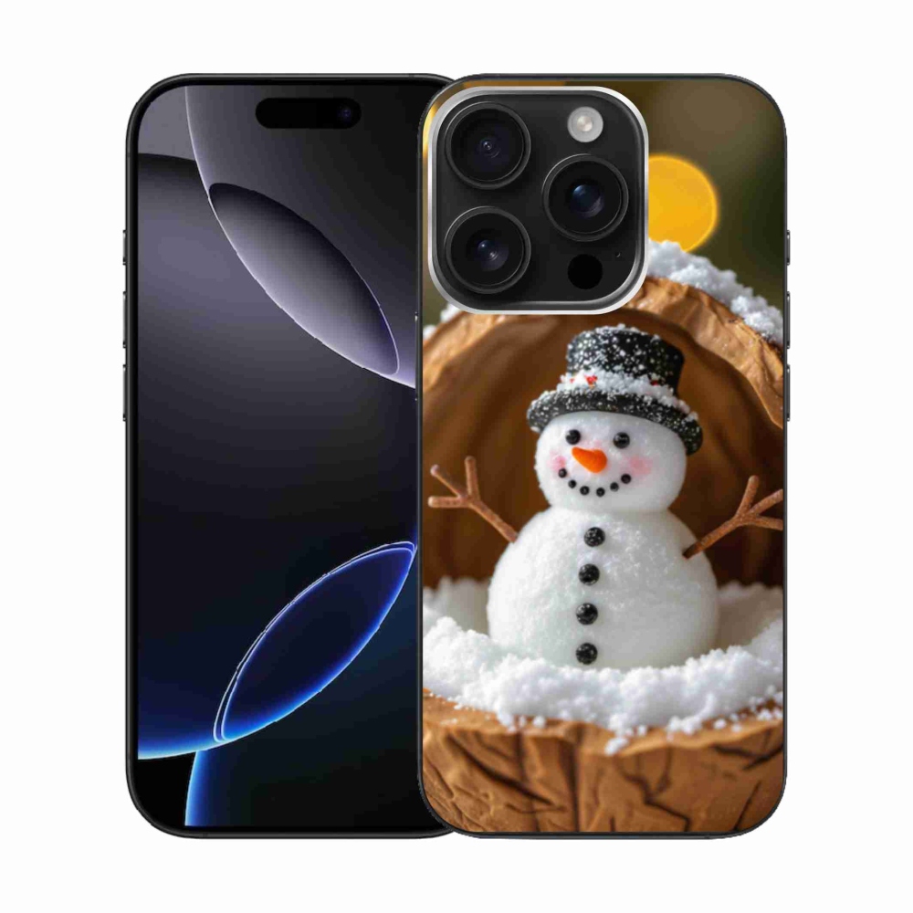 Gélový kryt mmCase na iPhone 16 Pro - snehuliak 4
