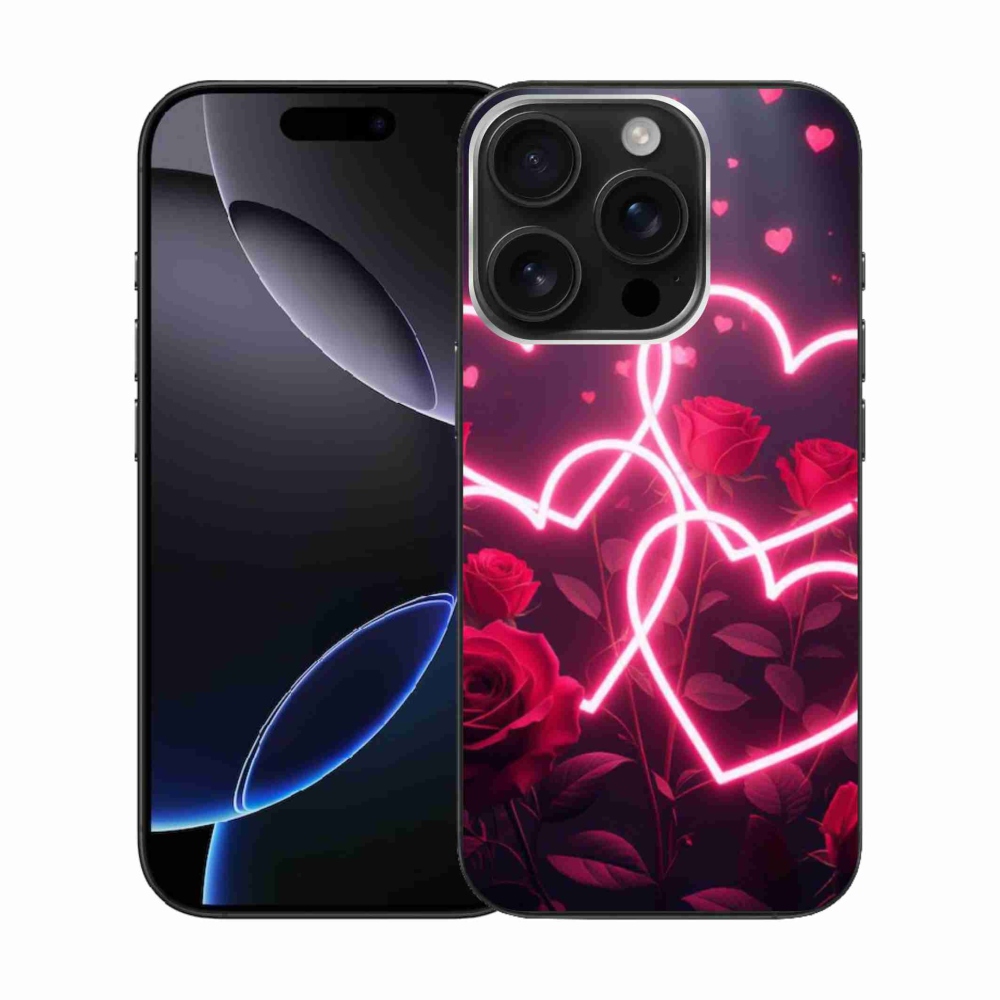 Gélový kryt mmCase na iPhone 16 Pro - srdce lásky