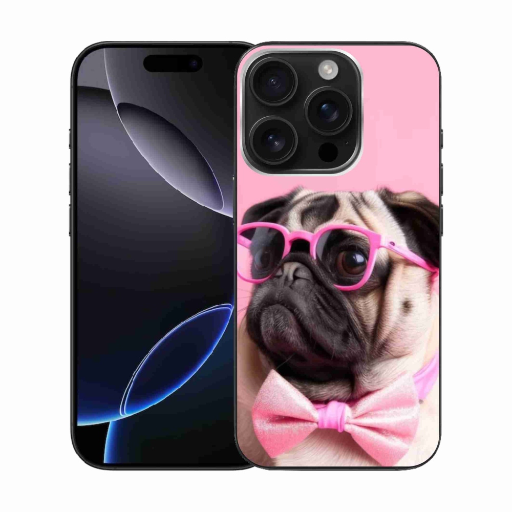 Gélový kryt mmCase na iPhone 16 Pro - štýlový mops