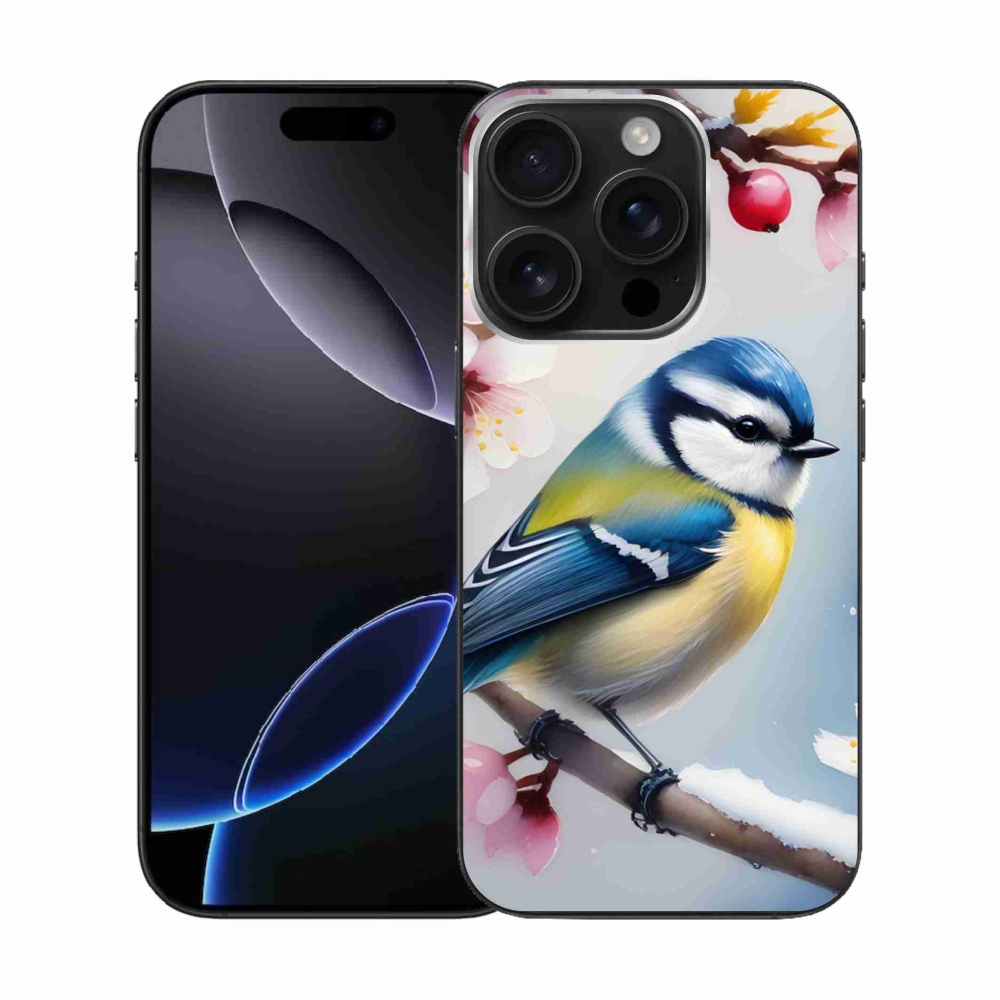 Gélový kryt mmCase na iPhone 16 Pro - sýkorka