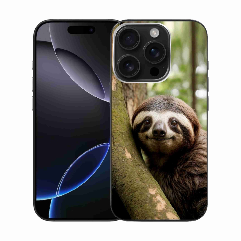 Gélový kryt mmCase na iPhone 16 Pro - usmievavý leňochod
