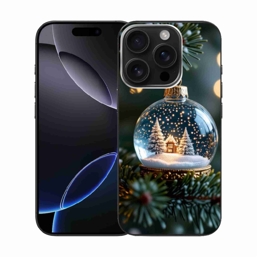 Gélový kryt mmCase na iPhone 16 Pro - vianočné gule 2