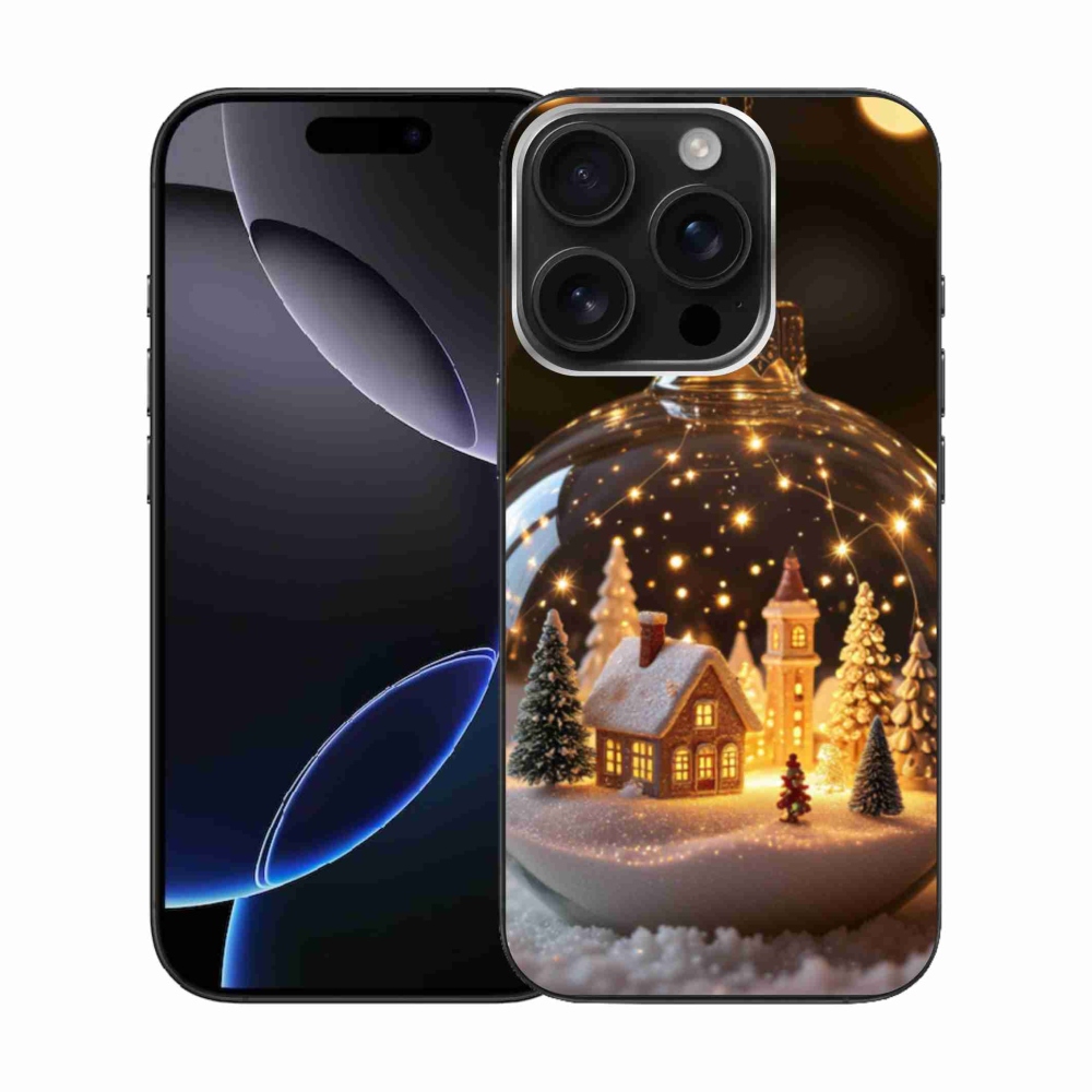 Gélový kryt mmCase na iPhone 16 Pro - vianočné gule 3