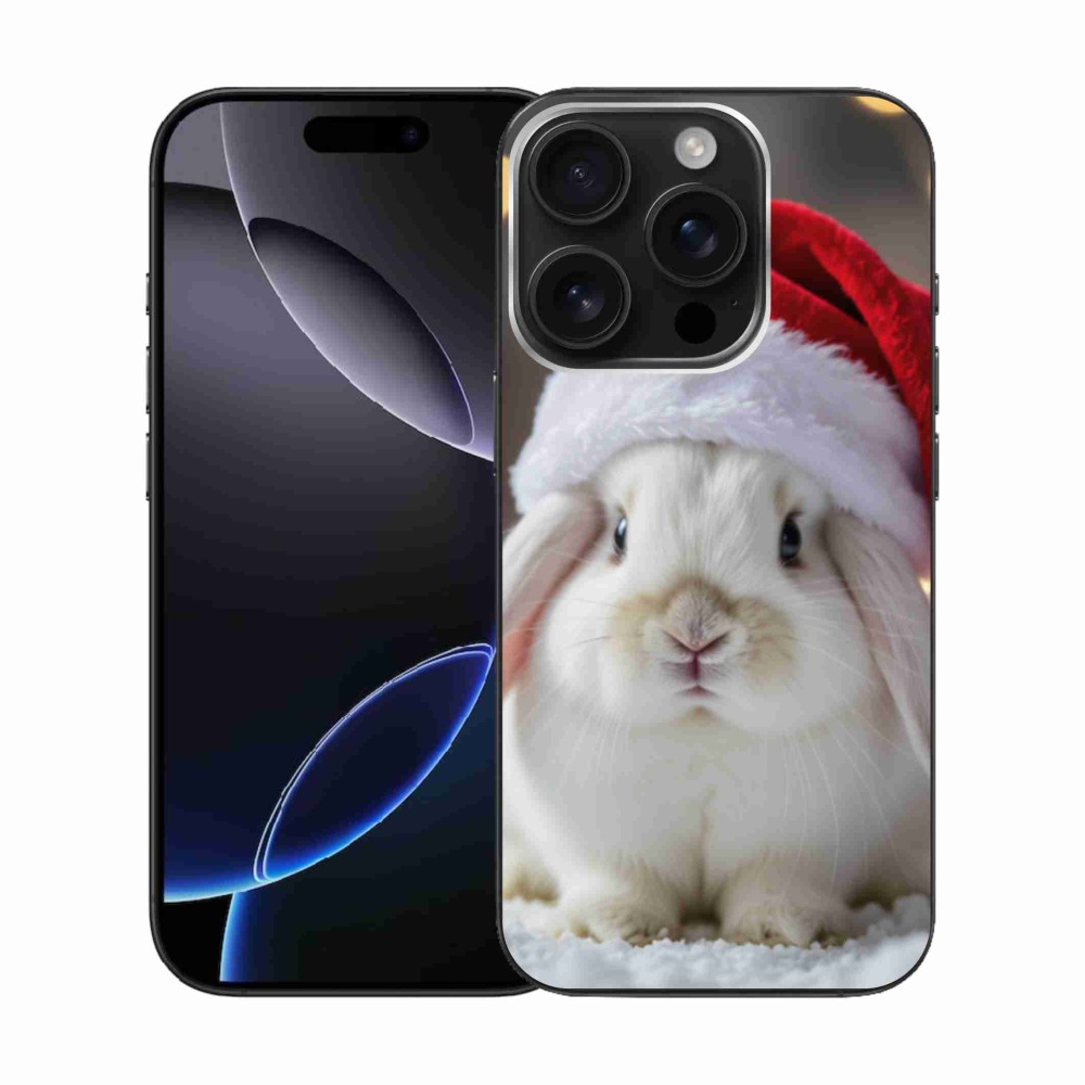 Gélový kryt mmCase na iPhone 16 Pro - vianočný králik