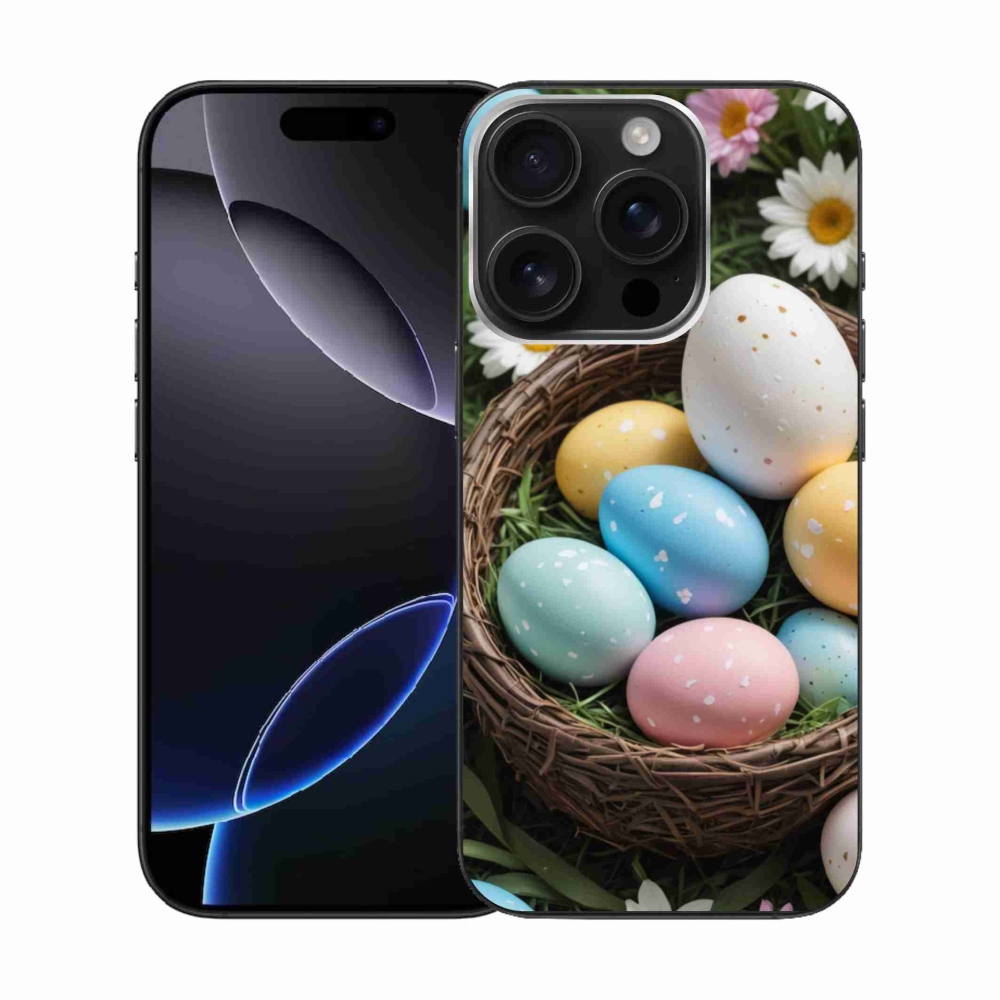 Gélový kryt mmCase na iPhone 16 Pro - veľkonočné vajíčka 2
