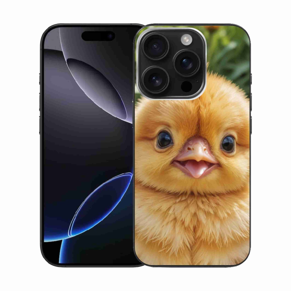Gélový kryt mmCase na iPhone 16 Pro - veselé kuriatko