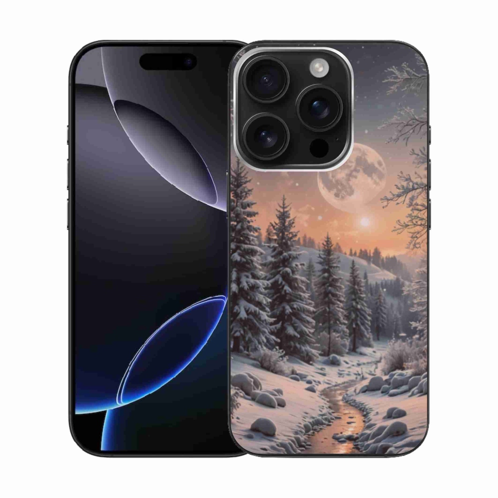 Gélový kryt mmCase na iPhone 16 Pro - zimná krajina 2