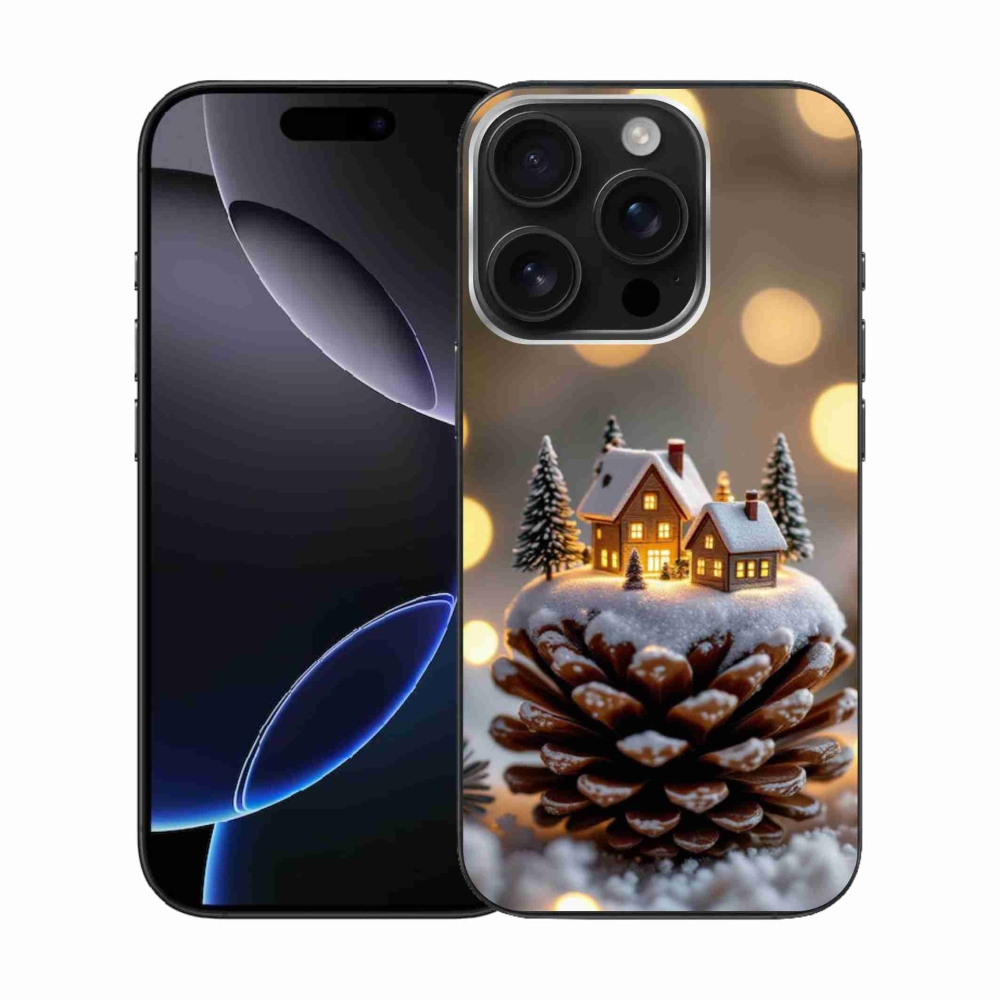 Gélový kryt mmCase na iPhone 16 Pro - zimná dedinka