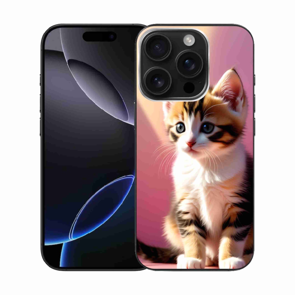 Gélový kryt mmCase na iPhone 16 Pro - zvedavé mačiatko 2